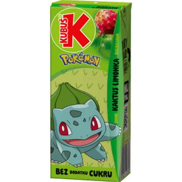 Sulas dzēriens Pokemon kaktus - lime 0.2l, Kubuš