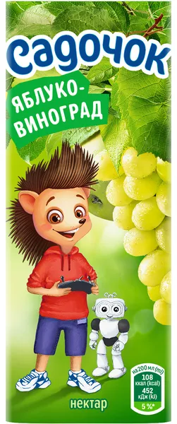 Sulas nektārs Ābolu-vīnogu 0.2l, Sadochok