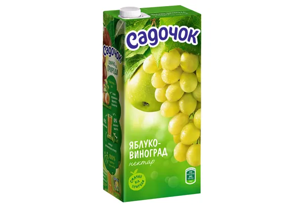 Sulas nektārs Ābolu - vīnogu 0.95l, Sadočok