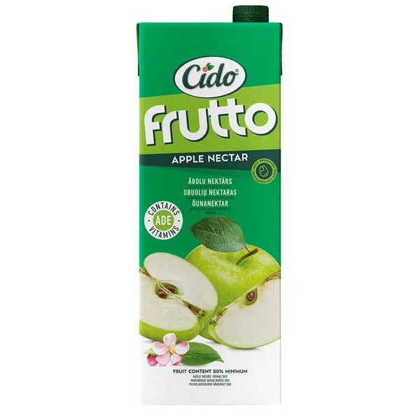 Sulas nektārs Frutto Ābolu ar A,D,E vit. 1.5l, Cido