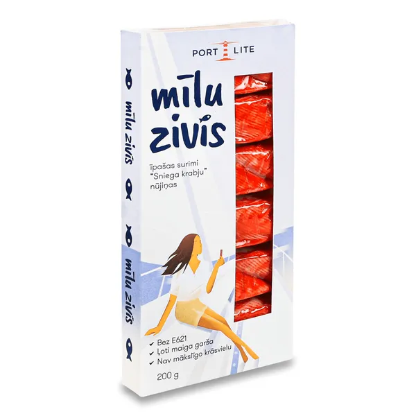 Surimi nūjiņas Sniega krabju 200g, Portlite