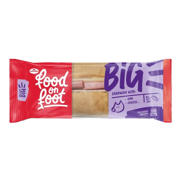 Sviestmaize sendvičs BIG ar šķiņķi un sieru 255g, Food and Foot