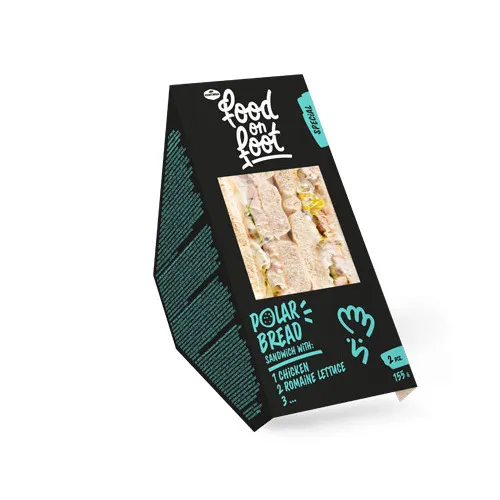 Sviestmaizes Special Polar ar vistu un romiešu salātiem 155g, Food on Foot