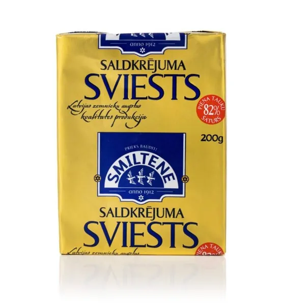 Sviests saldkrējuma 82% 200g, Smiltene