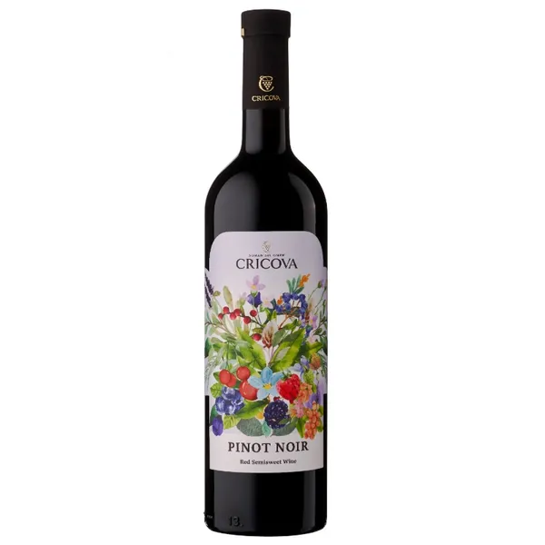 S.vīns Cricova Flower Pinot Noir pussaldais 14% 0.75l