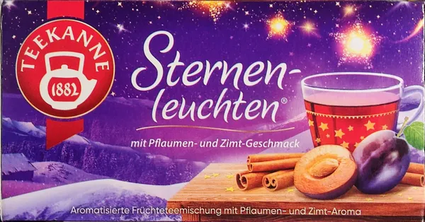 TEEKANNE "Twinkling stars" Aromatizēts augļu uzlējums ar plūmju un kanēļa garšu 20x2,5g