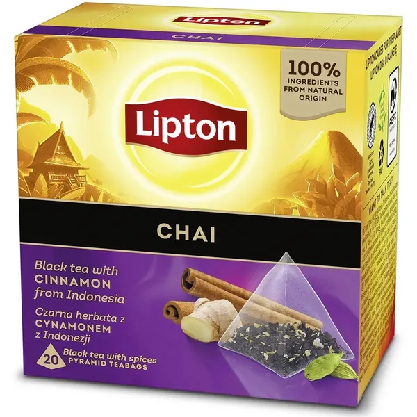 Tēja Black Chai 20x1.8g, Lipton