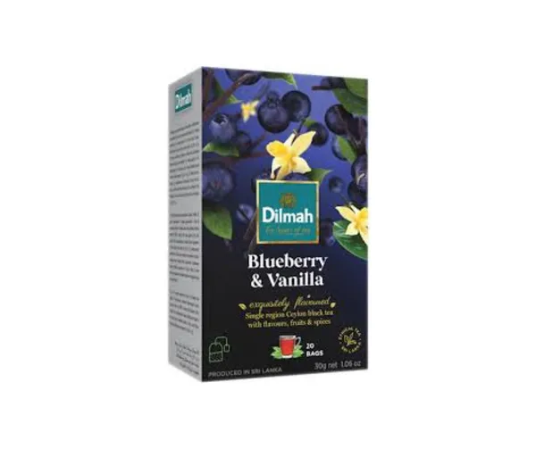 Tēja melnā ar melleņu-vaniļas garšu 20x1.5g, Dilmah