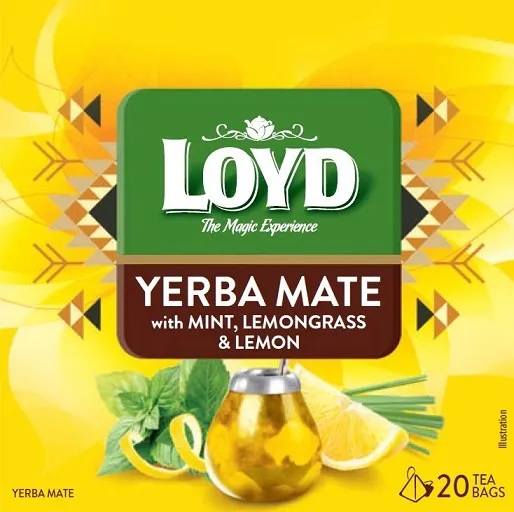 Tēja Yerba Mate ar piparmētru, citronzāli un citronu g. 20x1.7g, Loyd