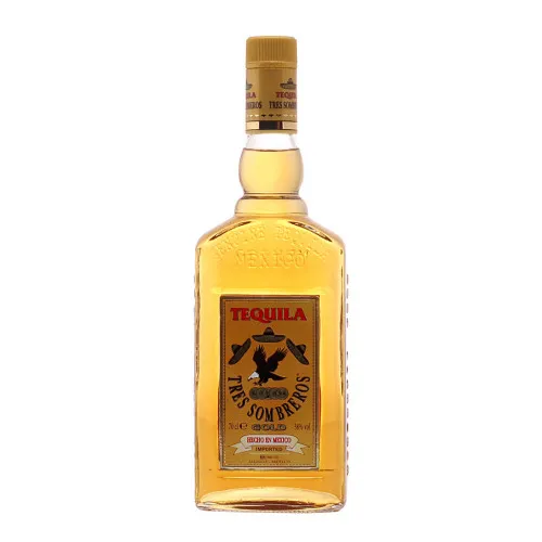 Tekila TRES SOMBREROS Gold 38% 0.7L