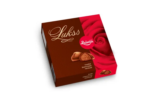 Konfekšu kaste LAIMA tumšās šokolādes trifeles 116g