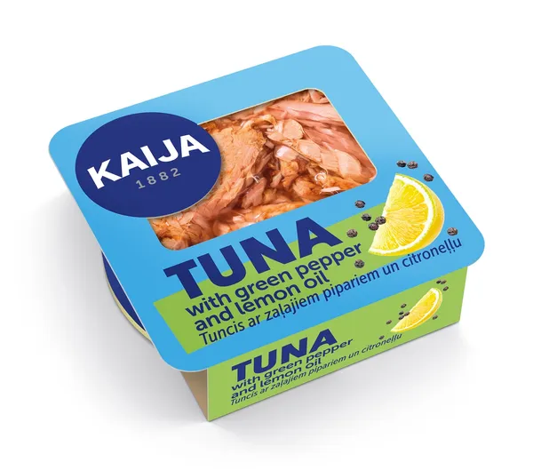 Tuncis eļļā ar z.pipariem un citronu 160g (104g), Kaija