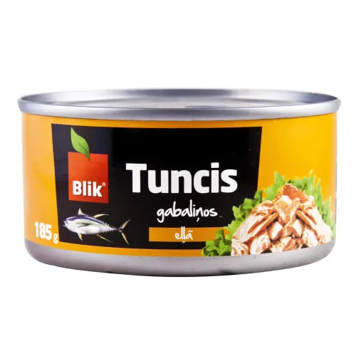 Makreļtunzivs gabaliņi eļļā BLIK 185g