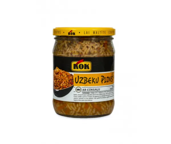 Uzbeku plovs ar cūkgaļu 480g, KOK