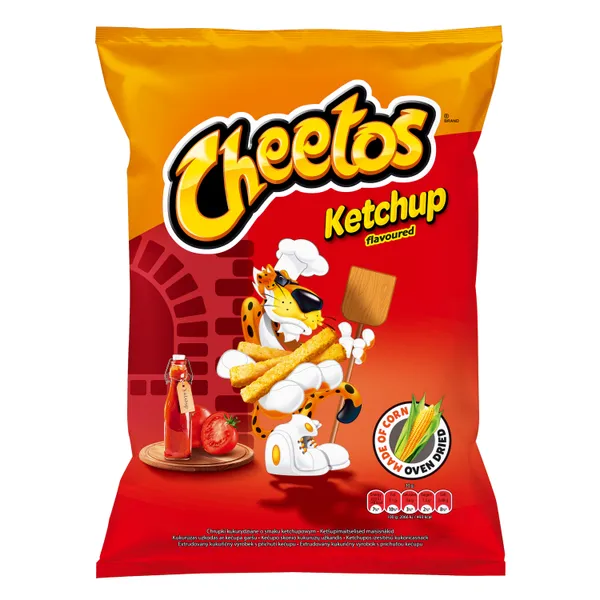 Uzkodas ar kečupa garšu 165g, Cheetos