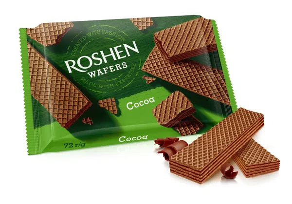 Vafeles ar kakao pildījumu 72g, Roshen