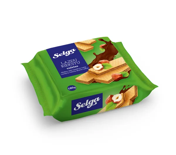 Vafeles Selga ar lazdu riekstu garšu 180g