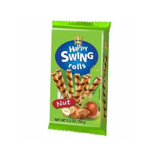 Vafeles ar lazdu riekstu pild. 150g, Happy Swing