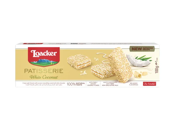 Vafeles Patisserie White Coconut 100g, Loacker