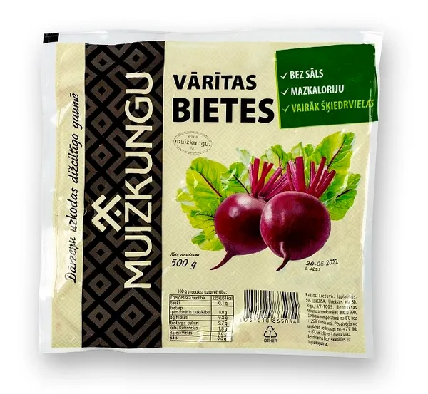 Bietes vārītas rīvētas Muižkungu 500g