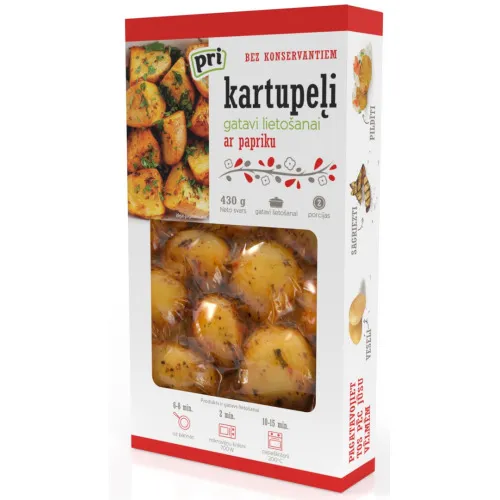 Kartupeļi vārīti ar papriku 430g