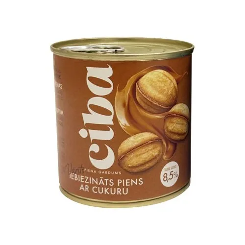 Vārīts iebiezināts piens ar cukuru 8,5% 370g, Ciba