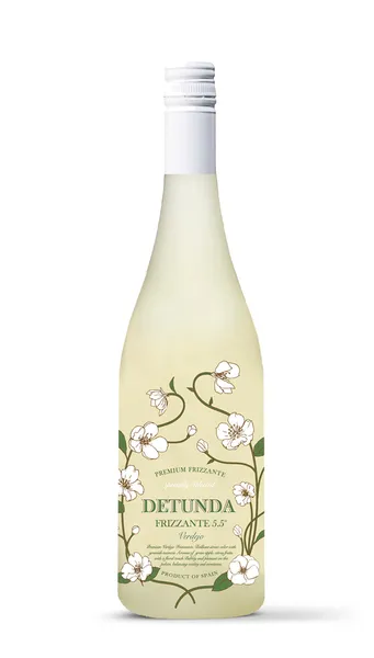 Viegli dzirkstošs b.vīna dzēriens Detunda Frizzante Verdejo saldais 5.5% 0.75l