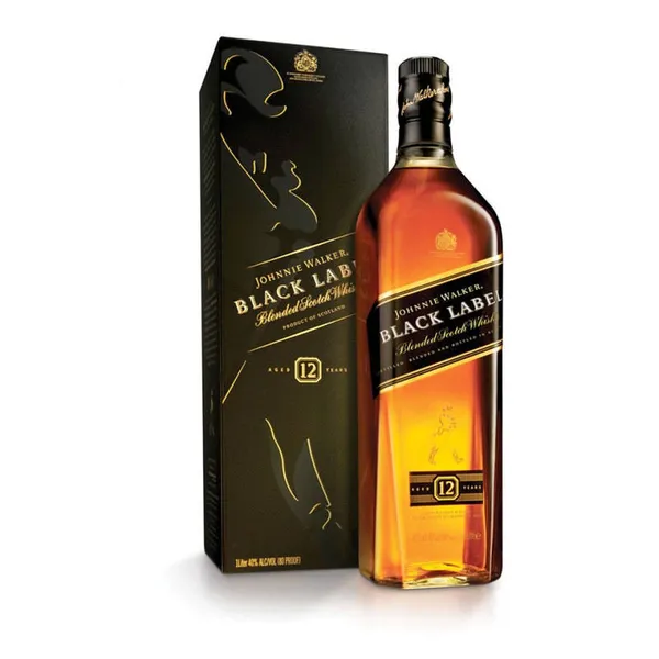 Viskijs Johnnie Walker Black Label dāv. Kastē 40% 0.7l