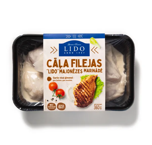 Vistas filejas steiks Lido majonezes marinādē 360g, Lido