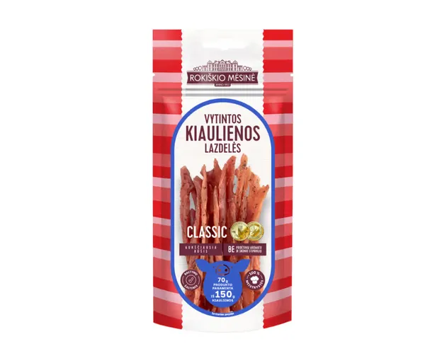 Vītinātas cūkgaļas nūjiņas klasiskās 70g, Rokiškio