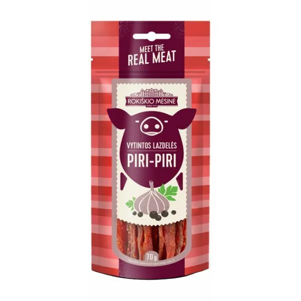 Vītinātas cūkgaļas nūjiņas Piri Piri 70g, Rokiškio