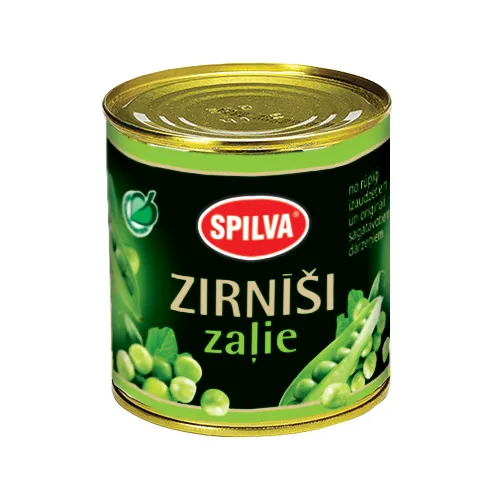 Konservēti zirnīši Spilva zaļie 420g / 270g