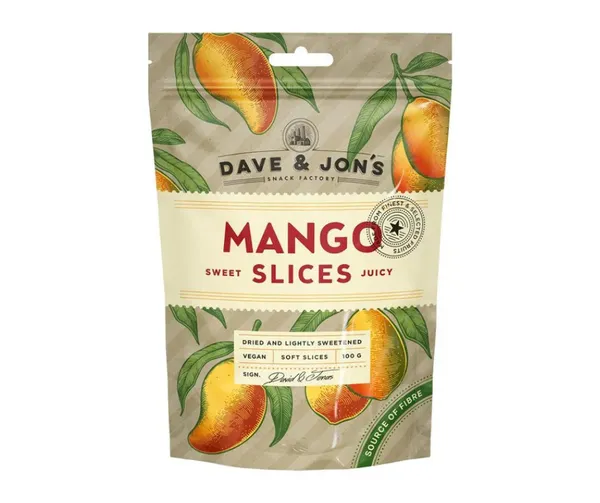 Žāvēti mango 100g, Dave  and  Jon's