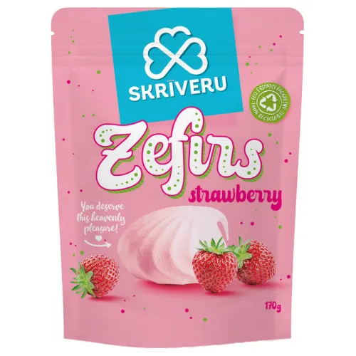 Zefīrs Skrīveru ar zemeņu garšu 170g