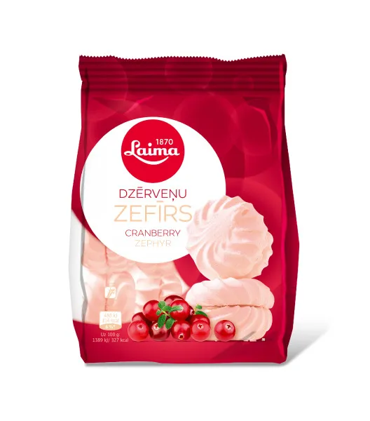 Zefīrs LAIMA dzērveņu 200g