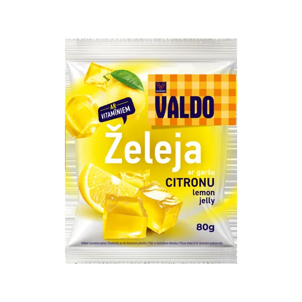 Želeja citronu garšu + vitamīni, 80g, Valdo