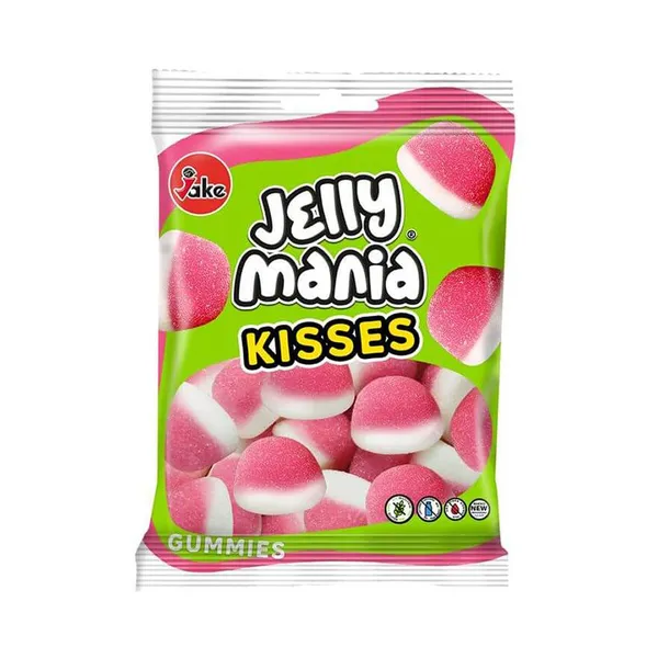 Želejas konfektes Jellymania Sugared Kisses 100g, Jake