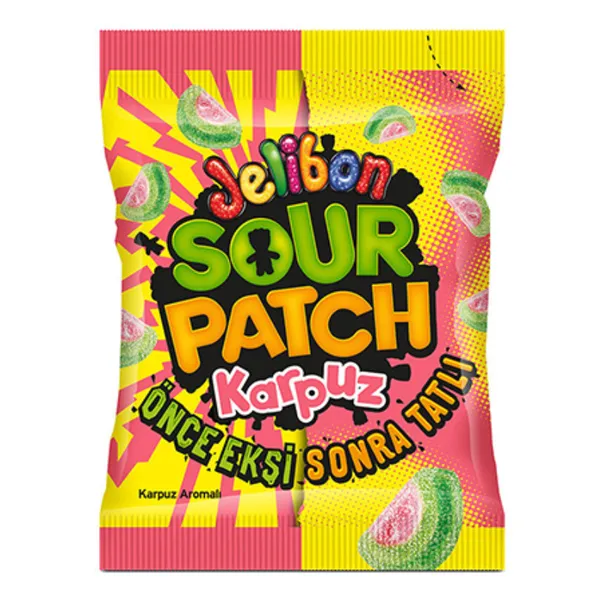 Želejkonfektes arbūzu 160g, Sour Patch