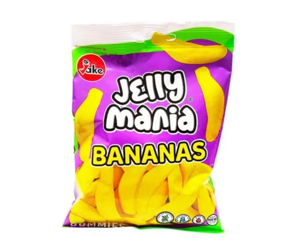 Želejkonfektes Jellymania Bananas 100g, Jakes