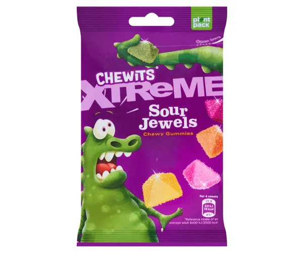 Želejkonfektes Jewels Sour CHEWITS 125g