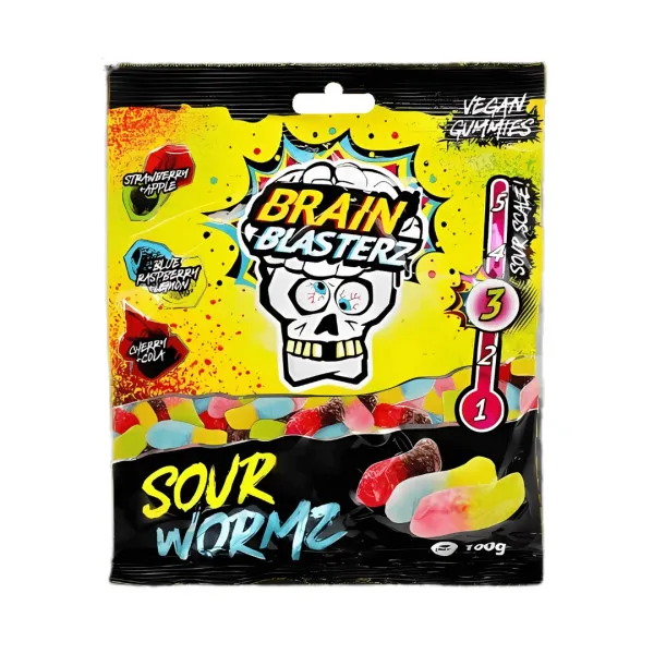 Želejkonfektes Sour Boltz 100g, Brain Blasterz