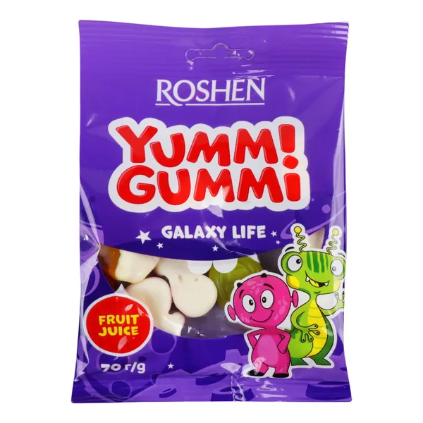 Želejkonfektes Yumm! Gummi Galaxy Life 70g, Roshen