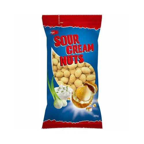 Zemesrieksti Jėga kraukšķīgā apvalkā ar krējuma un sīpolu garšu, 200g