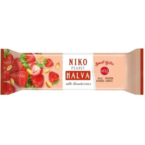 Halva zemesriekstu ar zemenēm Niko 60g