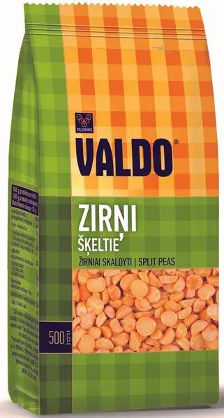 Zirņi šķeltie 500g, Valdo.