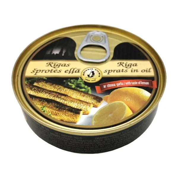 ZK BV Rīgas šprotes ar citronu 160g EO