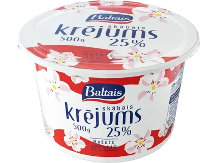 Baltais Skābais krējums 25%