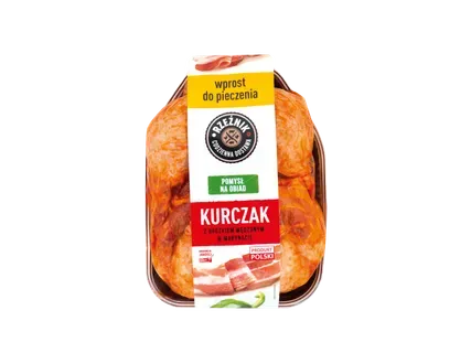 Cālis marinādē ar kūpinātu bekonu