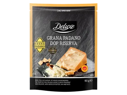 DELUXE Rīvēts cietais siers Grana Padano
