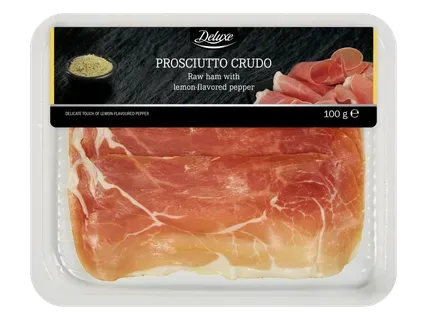 Deluxe Vītināts šķiņķis Prosciutto Crudo šķēlēs